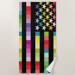 TOALLA DE PLAYA MODERN VERSION MULTICOLOR USA/EEUU FLAG MASANSER