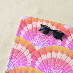 Toalla De Playa Moderna playa de conchas tropicales de concha trop