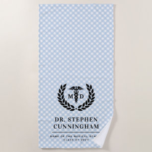 Toalla De Playa Moderno Médico de Medicine Med School Graduado