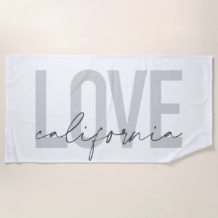 Toalla De Playa Moderno, urbano, moderno, genial diseño Love Calif