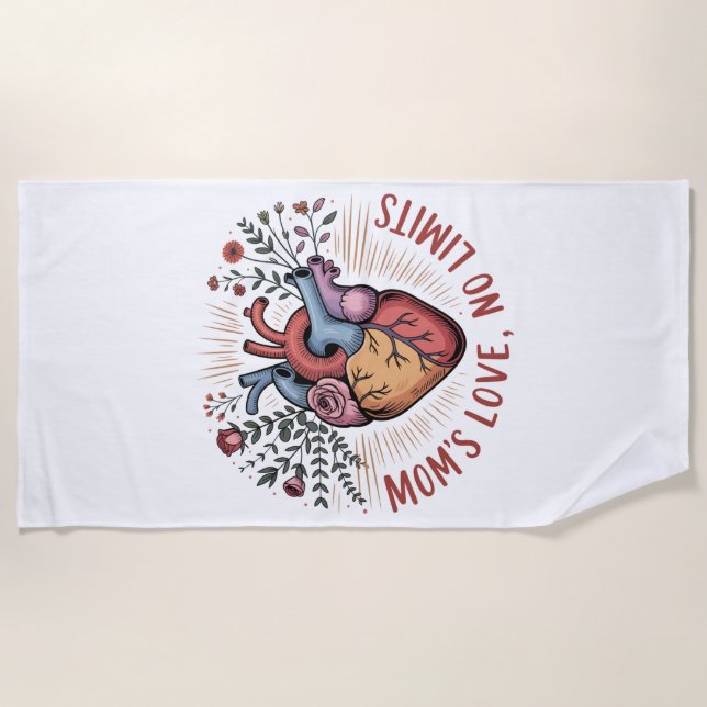 Toalla De Playa Mom’s Love, No Limits (Anverso)