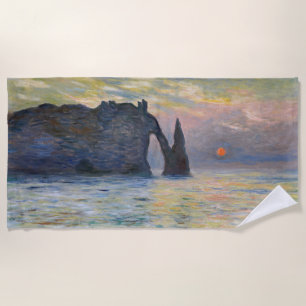 Toalla De Playa Monet - Manneport, acantilado en Etretat, Sunset