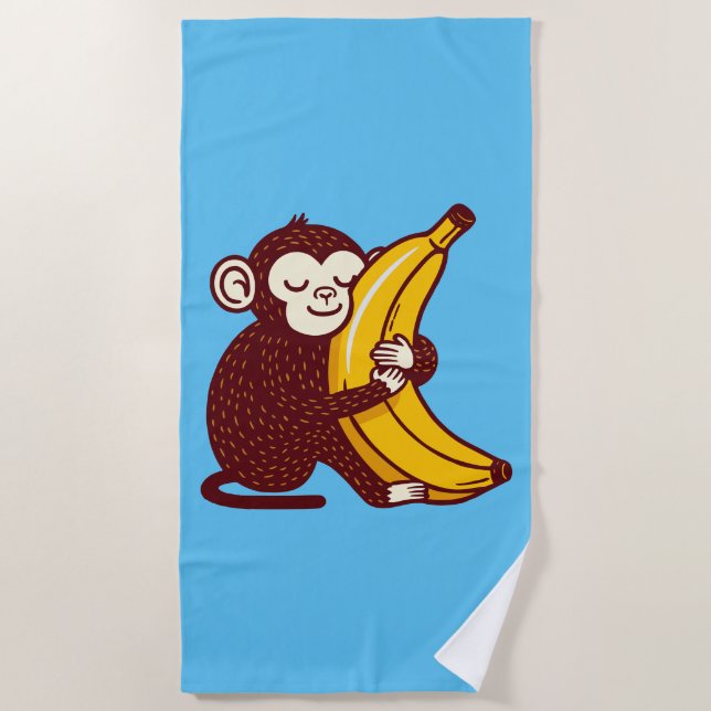 Toalla De Playa Monkey Love Banana (Anverso)