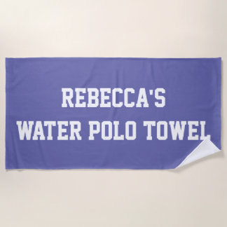 Toalla De Playa Monograma Beach Water Polo Swim Team Purple