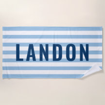Monograma de nombre con raya azul marino moderno