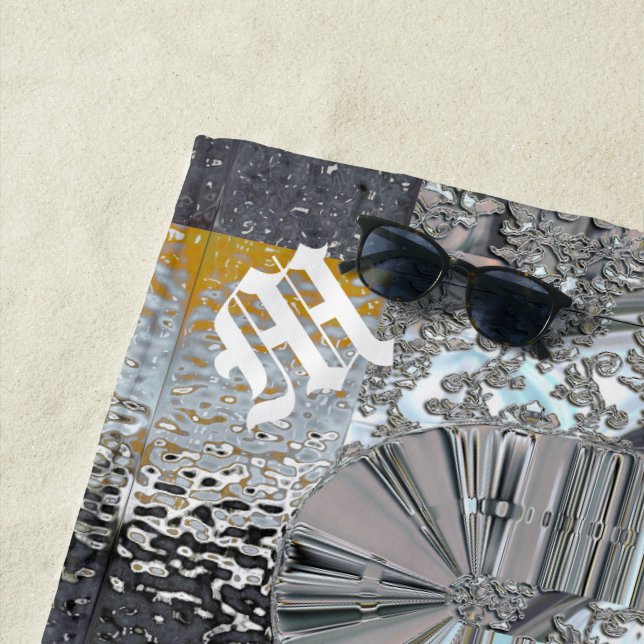 Toalla De Playa Monograma moderno vansophe (In situ)