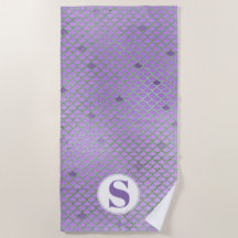 Monograma Púrpura y Sirena Verde