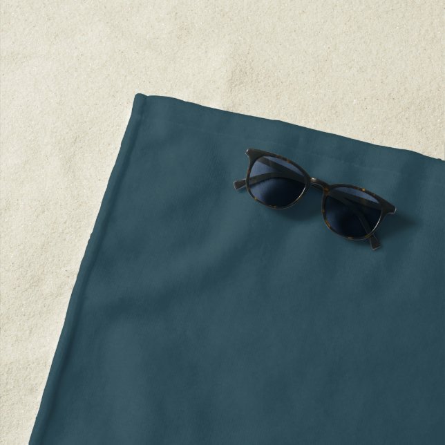 Toalla de Playa | Monograma Simple Moderno (In situ)