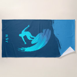 Toalla De Playa Monograma Verano Náutico