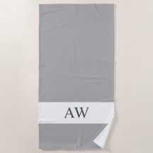 Monogramado de color blanco gris moda