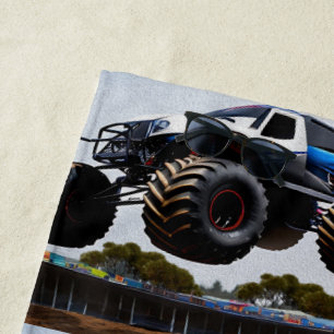 Toalla De Playa Monster Truck Launch,