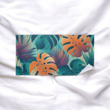 Monstera Tropical Watercolor Verdor Palm Leaves