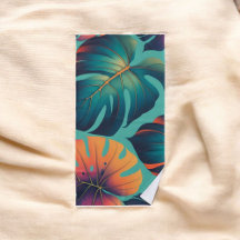 Monstera Tropical Watercolor Verdor Palm Leaves