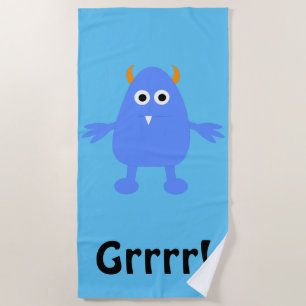 Toalla De Playa Monstruo azul - Beach Blanket