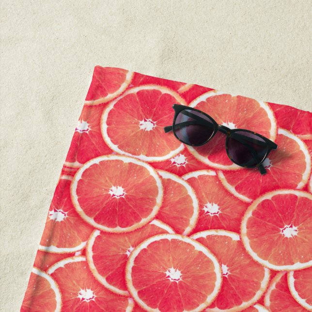 Toalla De Playa Montaje digital de rodajas rosadas (In situ)