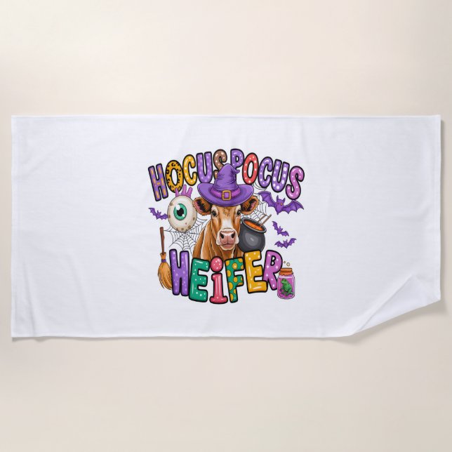 Toalla De Playa Moo Boo Halloween Cow (Anverso)