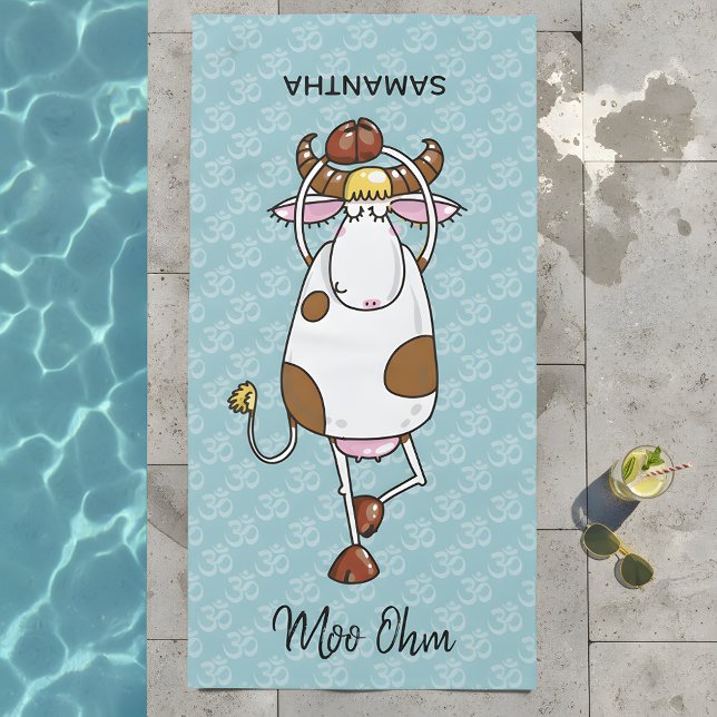 Toalla De Playa Moo Ohm Cow (Style up and stand out from the herd with this “udderly” fantastic beach towel.)