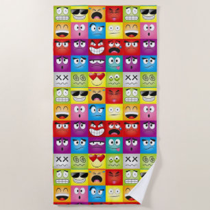 Toalla De Playa Moods and Emoticons