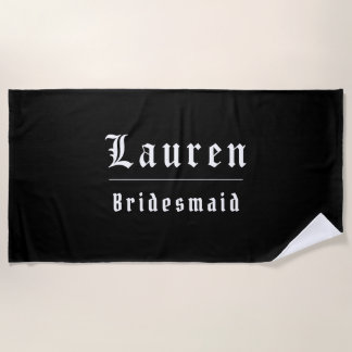 Toalla De Playa Moody Gothic Bridesmaid Beach Towel