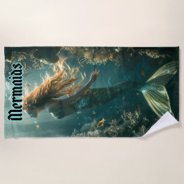 Toalla De Playa Moonlight Swimming Mermaid