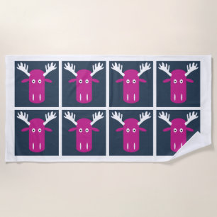 Toalla de playa Moose Head Pop Art