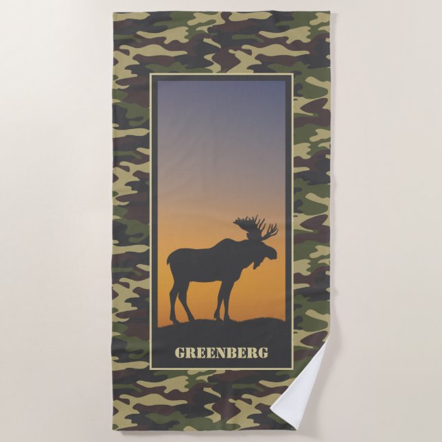 Toalla De Playa Moose y Camo (Anverso)