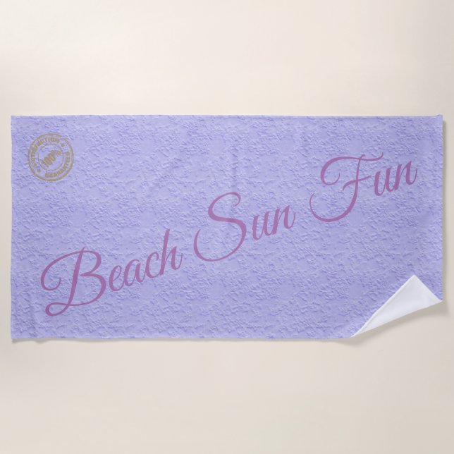 Toalla De Playa Morado moderno (Anverso)