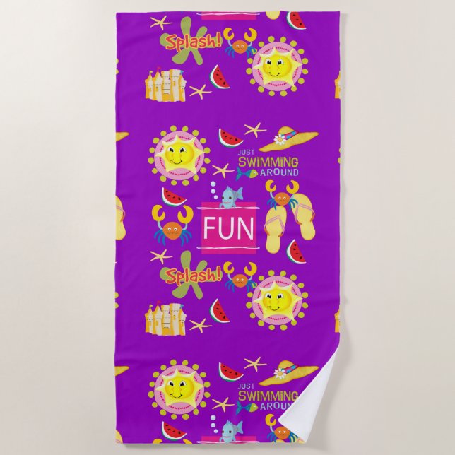 Toalla de playa Morple Fun Sun (Anverso)