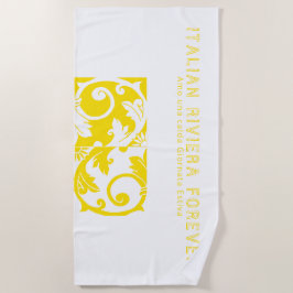 Toalla De Playa Mosaica italiana mallónica blanca de moda