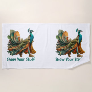 Toalla De Playa Mostrar tus cosas — Camisa de declaración motivaci