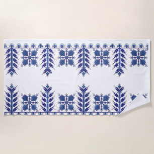 Toalla De Playa Motif Tradicional, Motif Tradicional Rumano T-S