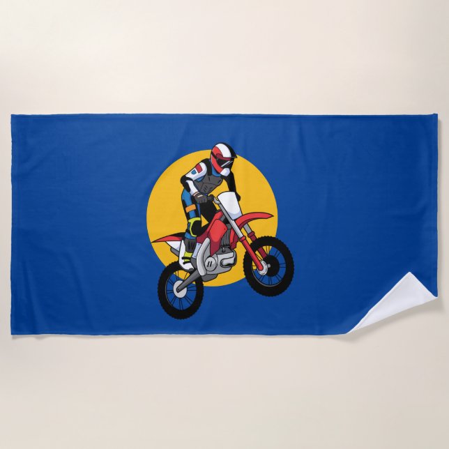 Toalla De Playa Motocicleta Bicicleta (Anverso)
