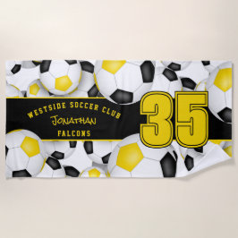 Toalla De Playa Muchas pelotas de fútbol regalos de espíritu del e