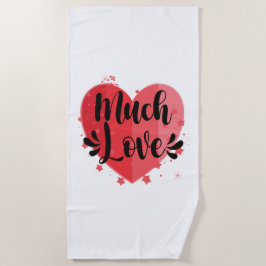 Toalla De Playa Mucho amor, gran corazón