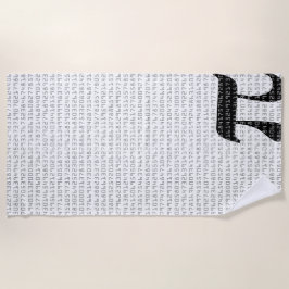 Toalla De Playa Muchos dígitos de la constante matemática de Pi