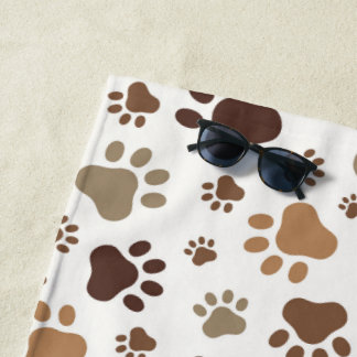 Toalla De Playa Muddy Paw Prints Beach Towel