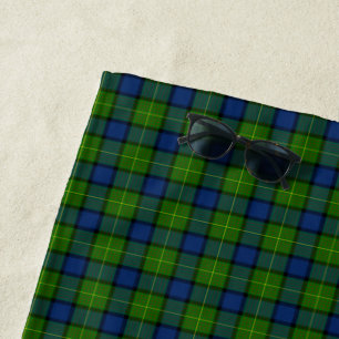 Toalla De Playa Muir Moore tartan color azul