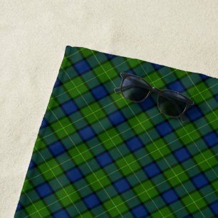 Toalla De Playa Muir Moore tartan color azul