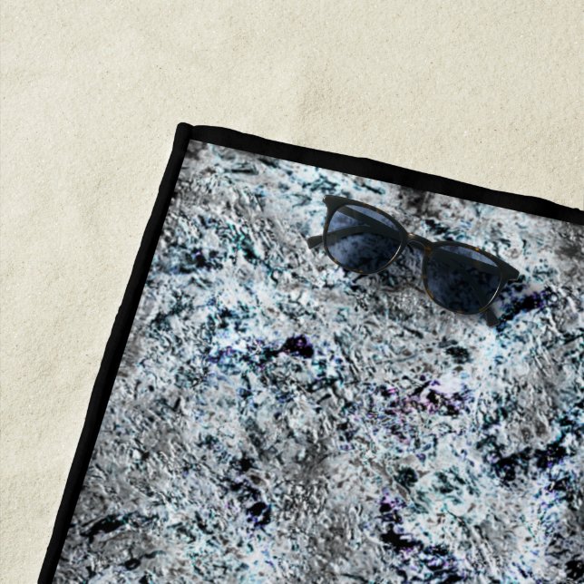 Toalla De Playa Muito Rústico fungo prateado sujo de carbono (In situ)