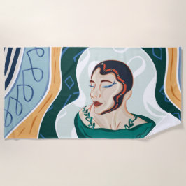 Toalla De Playa Mujer serpiente - Mujer cabeza de serpiente