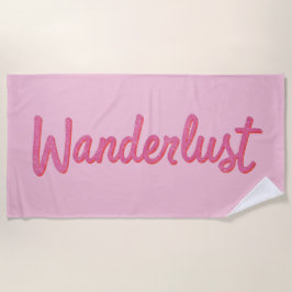 Toalla De Playa Muñeca de ensueño rosa Wanderlust | Viaje femenino