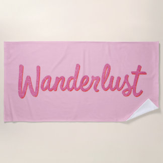 Toalla De Playa Muñeca de ensueño rosa Wanderlust | Viaje femenino