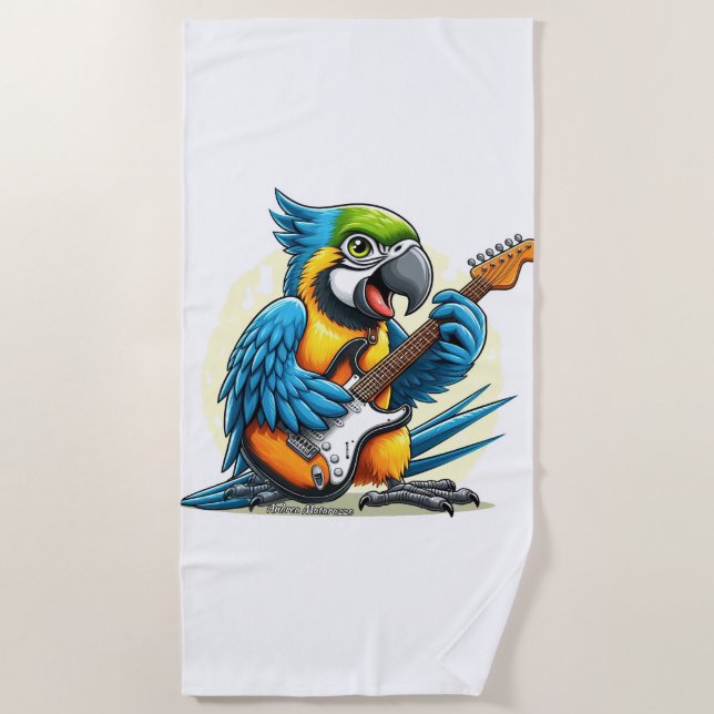 Toalla De Playa Música de rock de párroco (Anverso)