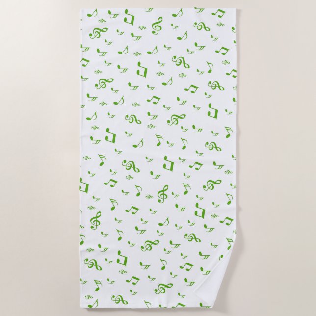 Toalla De Playa música, música, nota, melodía, negro, sonido, clef (Anverso)