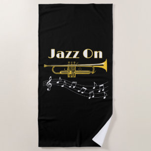 Toalla De Playa Músico Jazz En Trumpet Player