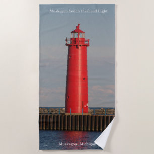 Toalla de playa Muskegon South Pierhead Light