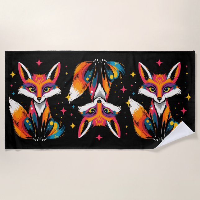 Toalla De Playa Mystic Fox (Anverso)