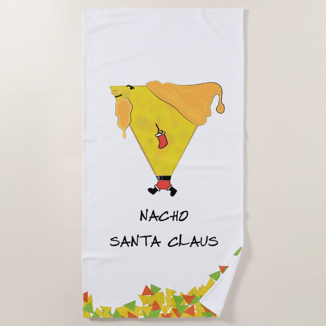 Toalla De Playa Nacho Santa con chile (Anverso)