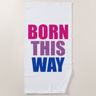 Toalla De Playa Nacido Así Bisexual Orgullo Bi LGBTQ