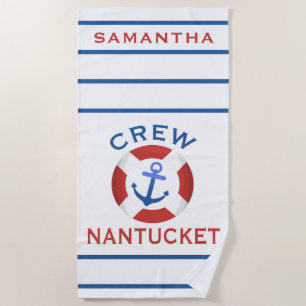 Toalla De Playa Nantucket Personalizado Nautico